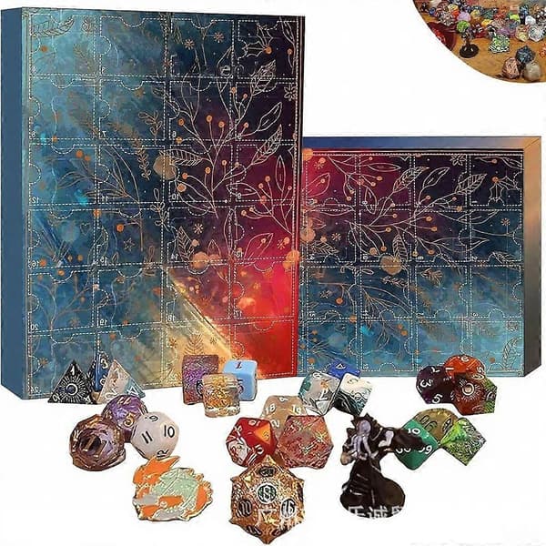 Dungeons & Dragons Terning Julekalender Blindboks, 24-dagers Nedtelling Terning Julepyntsett