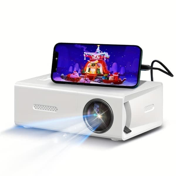 OBOSOE Mini Projektor - Fuld HD 1080p, Op til 60\" Billede, Bærbar til Hjem & Udendørs