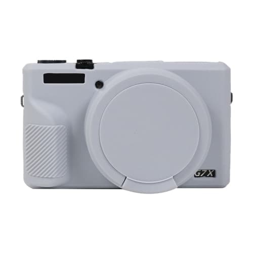 Blødt silikoneetui med linsebeskyttelse til Canon PowerShot G7 X Mark III/G7X3 Grå Grå