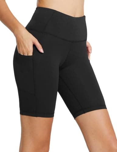 Cykelshorts med hög midja för kvinnor Light Blue L