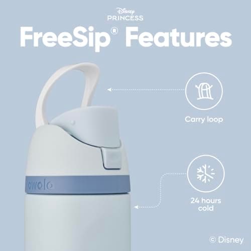 Owala FreeSip Prinsesse Askepot Vandflaske i Rustfrit Stål Red 24oz
