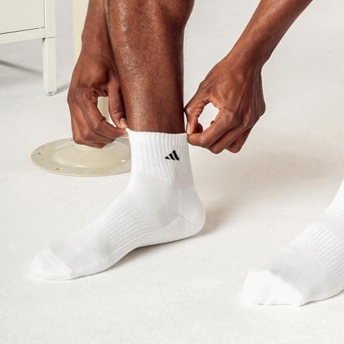 adidas Vadderade Quarterstrumpor för Herr Gray