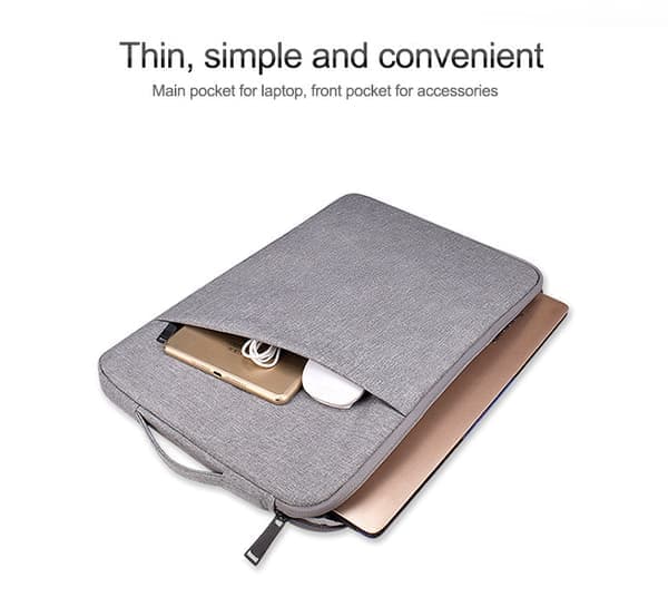 Laptopveske 13,3 tommer lerret Grå Grå Grey