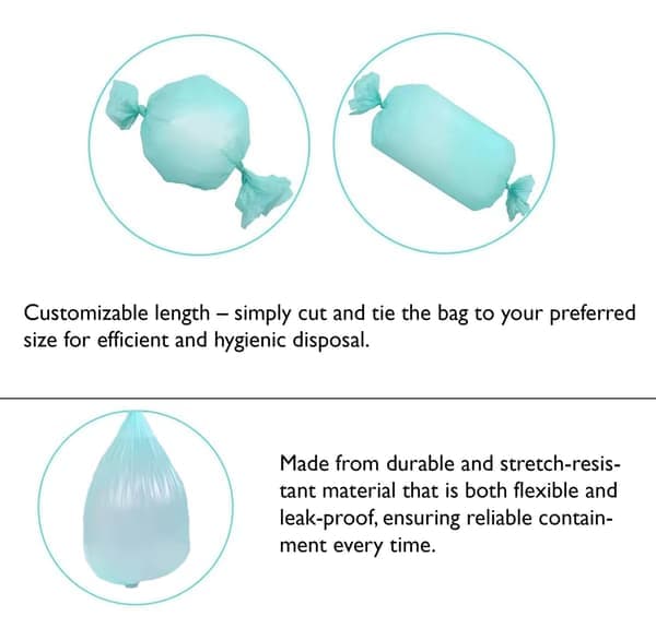 Påfyllningspåsar för blöjhink 16 L - Luktförseglade slöjpåsar 4-pack 4-Pack