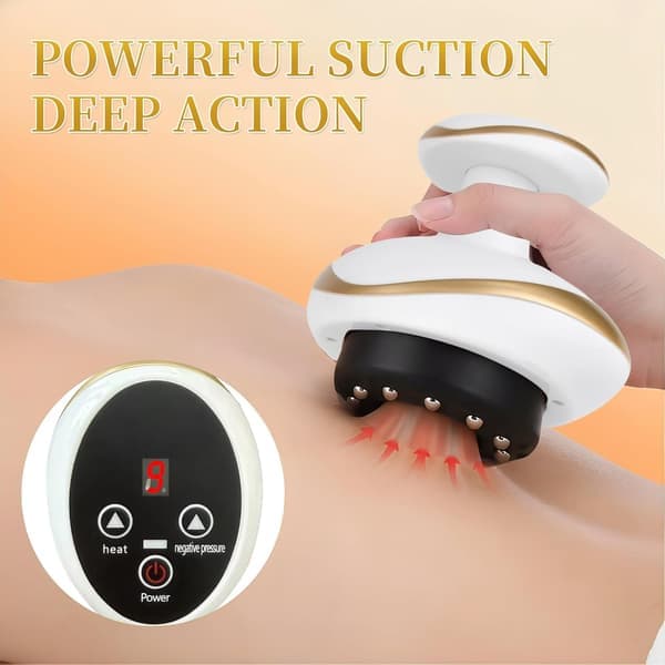 Elektrisk kropsmassager med varmeterapi, massageværktøj til cellulite og rygsmerter
