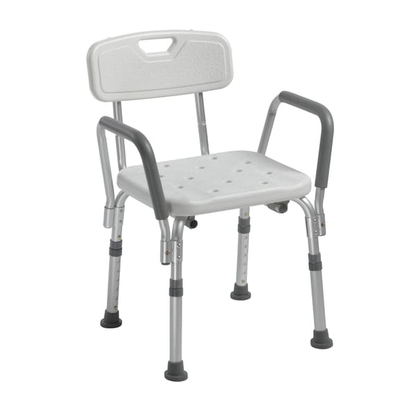 Premium duschstol med rygg och vadderade armar Arms + Back Shower Chair