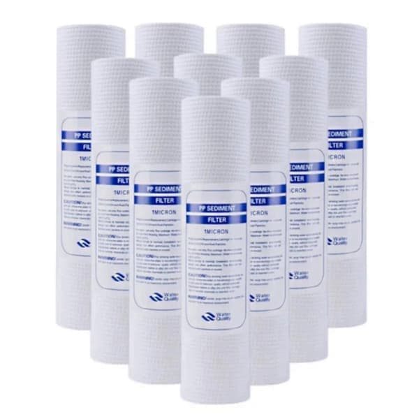 10 Universal vandfilter PP bomuldsfilter sediment vandfilter polypropylenmateriale, 1 mikron