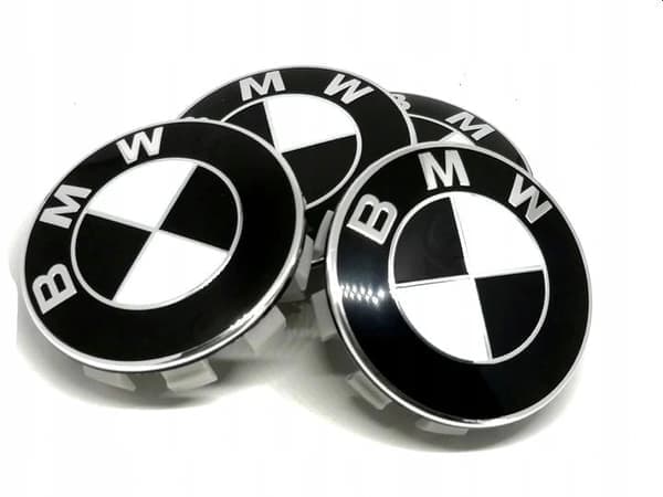 BMW Centerkapsler / Hjulnav Bil Emblem - 4-pak 68 mm (Sort Hvid) 68 mm (Svartvit)