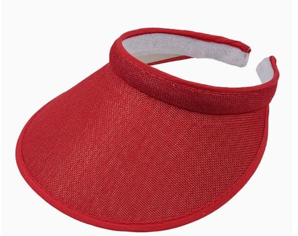 Clip On Visir Solhatt Voksen Bredbremmet Clip On Hodehette Visir For Kvinner Roserød Roserød Rose Red