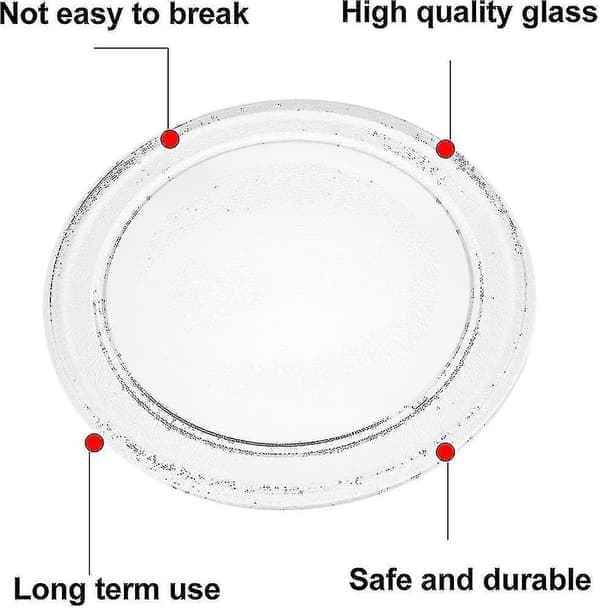Universal roterende glasplade til mikrobølgeovn med holdere, 245mm/24.5cm/9.65in