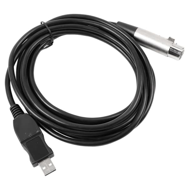 USB til XLR Mikrofonkabel - Profesjonell Stabil Innspillingskonverteringskabel for PC, 3m/9.8ft