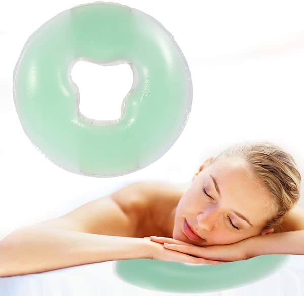 Ansigtsmassagepude, genanvendelig silikonemassagepude til ansigtsmassage og kropsafslapning (lysegrøn)