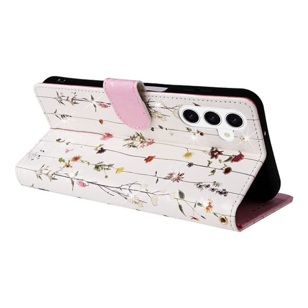 Samsung Galaxy S26 Plus Etui RFID Læder Små Blomster