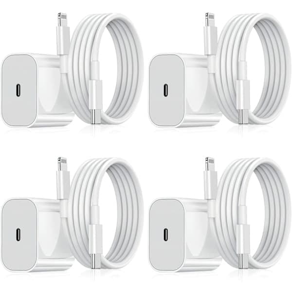 4-pack iPhone-laddare – Snabbladdaradapter + USB-C 20W Vit (NT) 4-pack iPhone 4-pack iPhone 4-pack iPhone 4-pack iPhone 4-pack