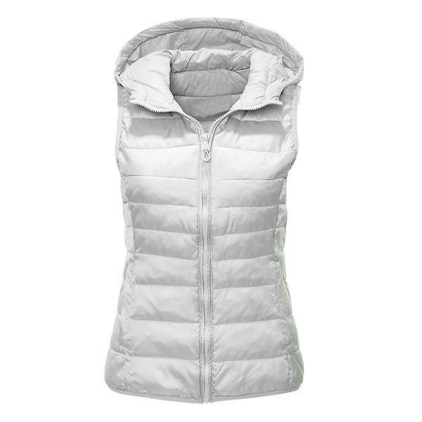 Termoväst för dam Höst Vinter Bomullskläder Vit 4XL White 4XL