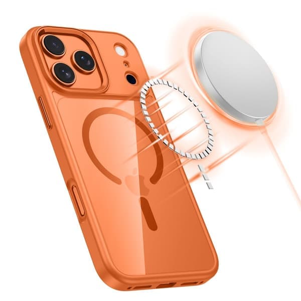 Tech-Protect iPhone 17 Pro -kuori MagSafe MagMat Cosmic Orange/Clear