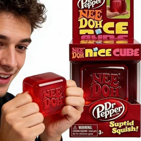 Needoh Nice Cube Stressball & Sensorisk Leketøy Rød purple