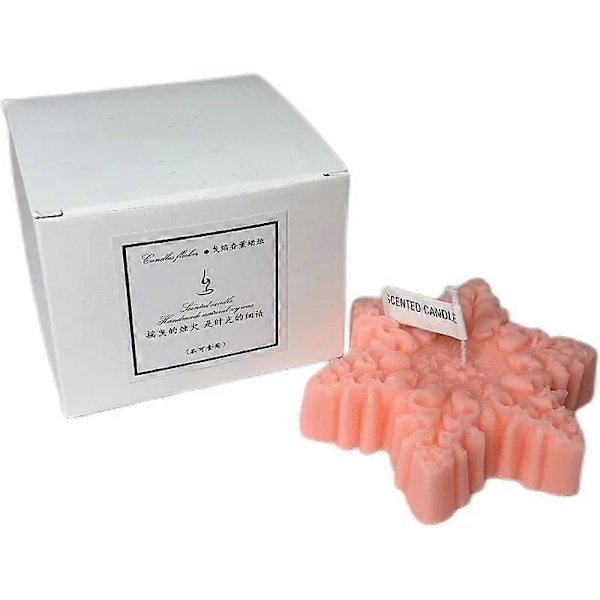 Snøfnugg Aromaterapi Lys - Festlige duftlys for juledekor PINK
