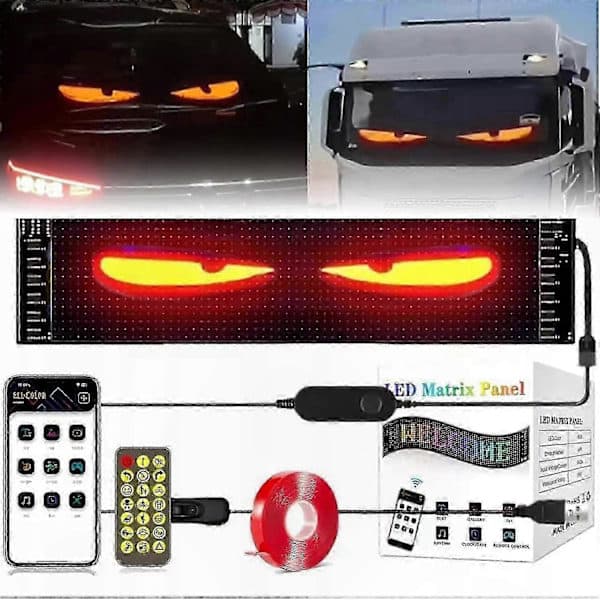 LED Devil Eyes billys for lastebil tilpasning, 70×173mm Universal Passform