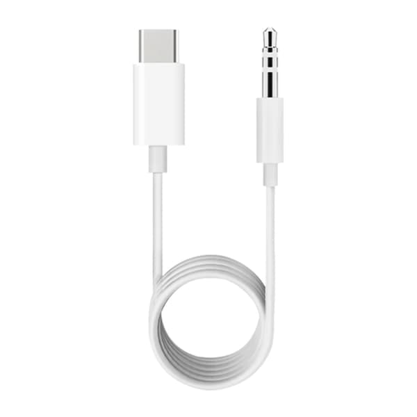 USB-C til 3,5 mm lyd Aux-adapterkabel hvid