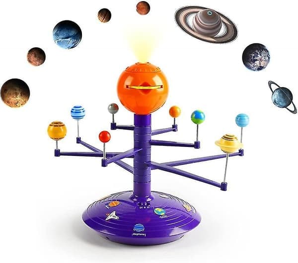 Solsystem til børn, Talende astronomi Solsystem Model Kit, Planetarium Projektor STEM Legetøj med 8 Planeter, Rumlegetøj til 3 4 5+