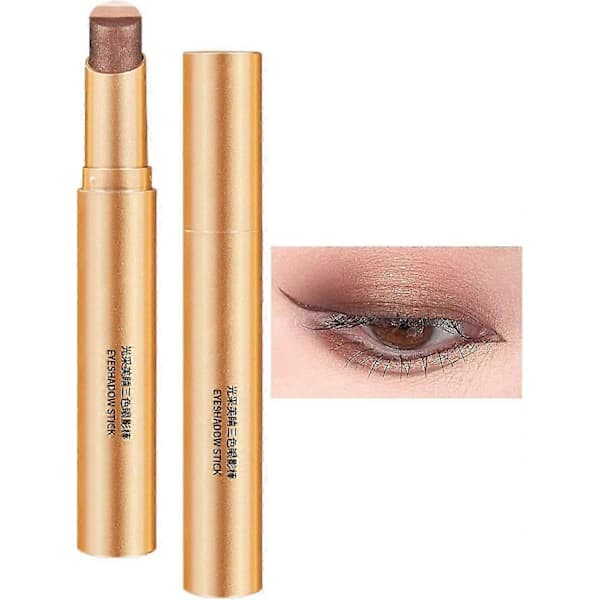 Gradient ögonskuggsstift, 3 färger krämögonskuggspenna vattentät skimmer makeup pärla
