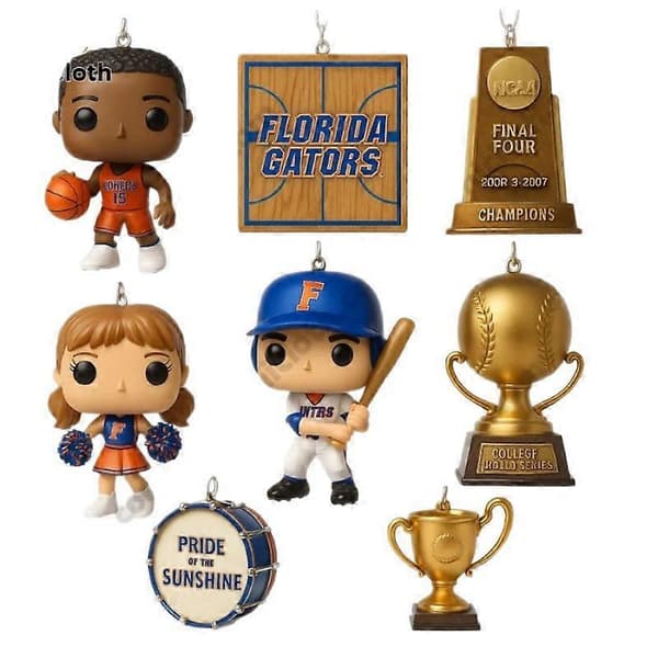 Florida Gators Advents Nedtælling 24 Dage, Juletræ Akryl Vedhæng Julepynt