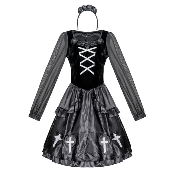 Vampyrspöknunnedräkt cosplay spökbrud halloweenkostym