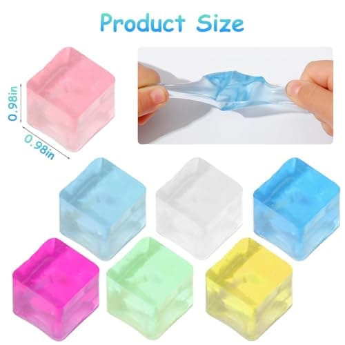 Isbit sensorisk legetøj 24 stk. Squishy Fidget Stress Cube til voksne børn angst stresslindring håndterapi sensorisk squishy bold klasseværelsespræmie 24 Pcs Squishy Fidget Stress Cube