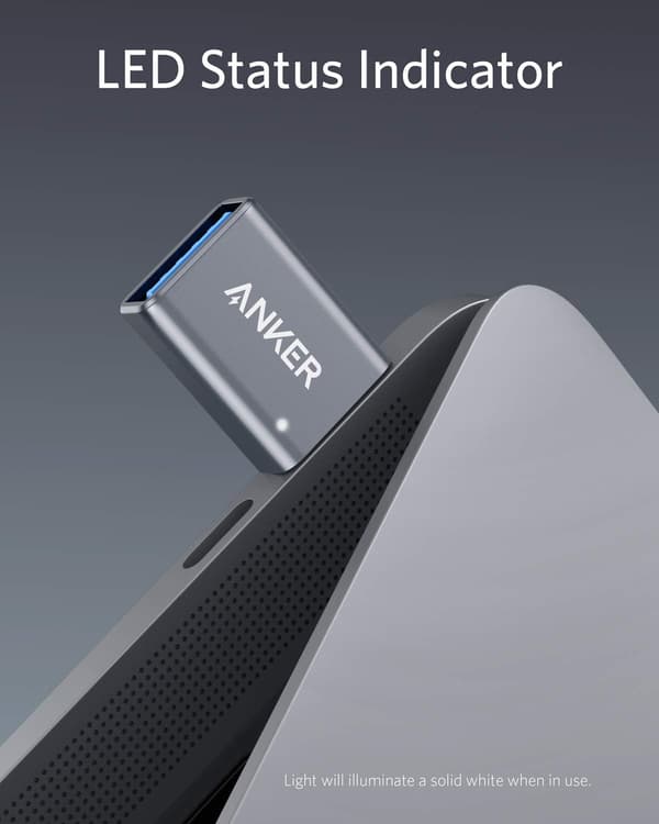 Anker USB C-adapter (2-pack), USB C till USB-adapter Höghastighetsdataöverföring för MacBook Pro 2020, iPad Pro 2020, Samsung Notebook 9, Dell XPS