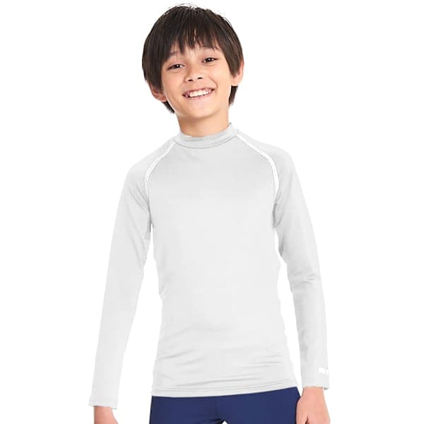 Rhino Drenge Langærmet Termisk Undertøj Base Layer V Hvid LY-XLY White Ly-xly