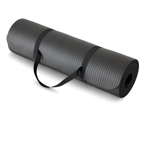 Træningsyogamåtte med bærestrop Red