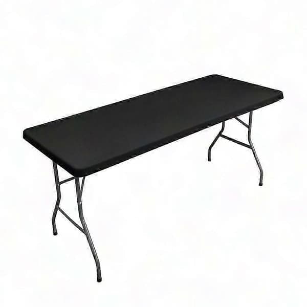 (sort-183x76cm) Genanvendelig foldbar picnicborddug - Robust rektangulær beskyttelse til terrasseborde