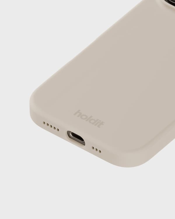 Holder iPhone 16 Pro Mobil Silikon Lys Beige