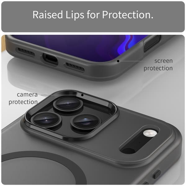 iPhone 17 Pro Max Skal MagSafe Hybrid Sort