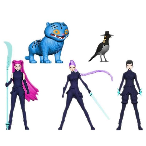 5 stk. Kpop Demon Hunters PVC Figur Sæt - Søde Anime Spil Bordpynt Legetøj til Børn & Samlere
