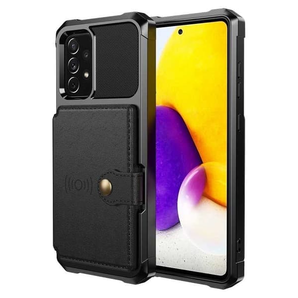 Samsung A72 4G Understøttet Premium Skal 4-FACK Solid V3 Sort
