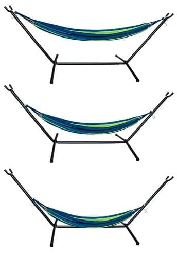 Hängmatta med stativ 200kg - 200x150 cm