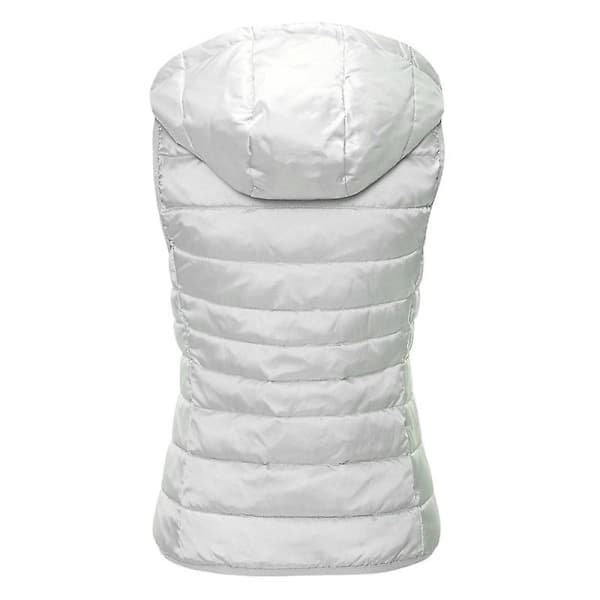 Termisk vest for kvinner høst vinter bomullsklær hvit 3XL White 3XL