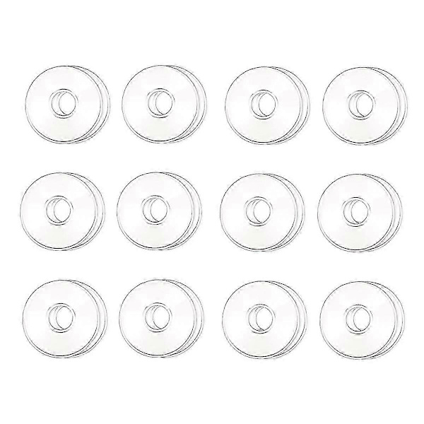 Glass Bobeches for Lysestakeholdere, 12 stk. Lysdryppbeskyttere, Ringer for Spiselys