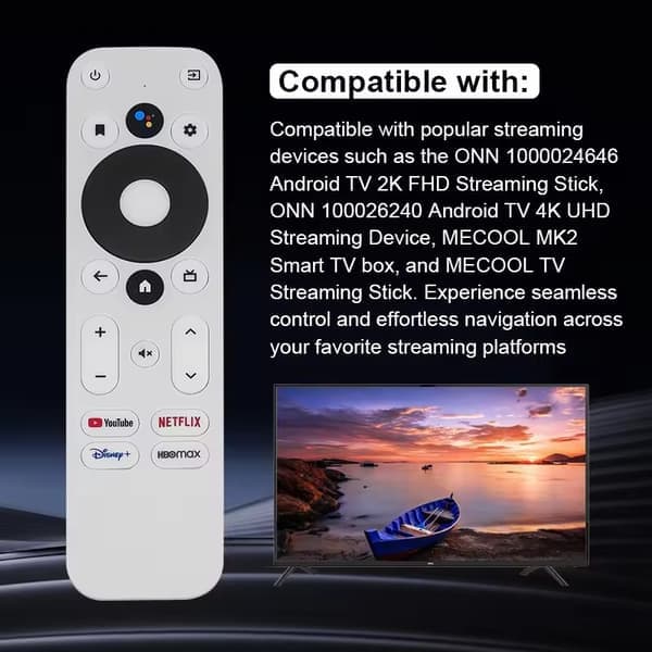 Kompatibel/KM2 Kompatibel KM2 4K Certificeret Stemme Android TV Boks_Super Gave Hvid