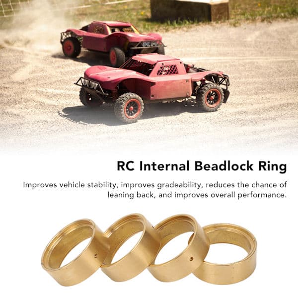 4st RC Mässingshjulvikter - Beadlock Motviktsklämringar för FMS 1/18 1/24 Modeller