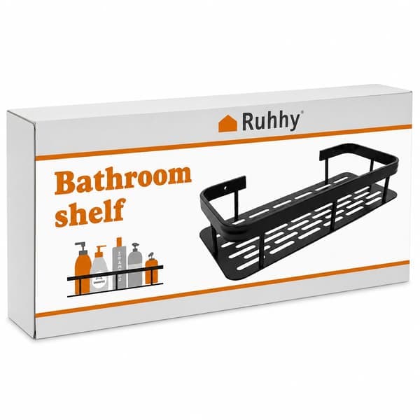 Duschhylla för badrum i aluminium - 2-pack