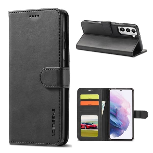 Samsung Galaxy S21 - LC.IMEEKE Wallet etui - Sort Sort Sort Sort