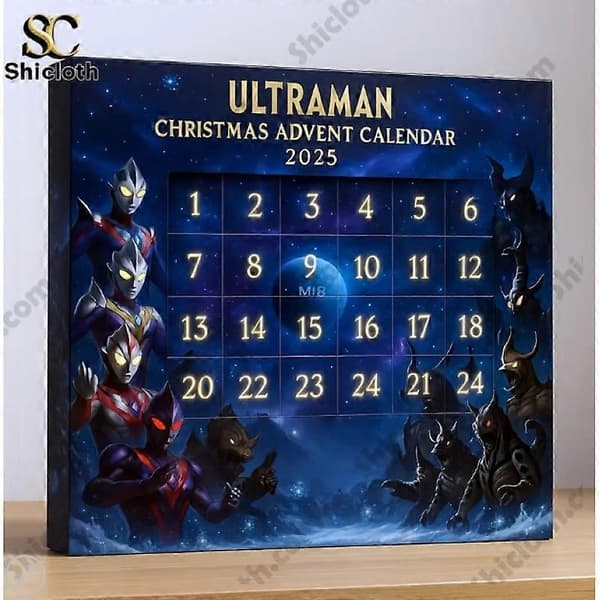 Ultraman Monster Series Advent Blind Box, Akrylvedheng til juletre, dekorativt julepynt