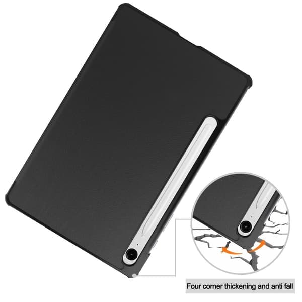 Ohut suojakotelo Samsung Galaxy Tab S10 Lite/S10 FE/S9 FE - Musta Musta