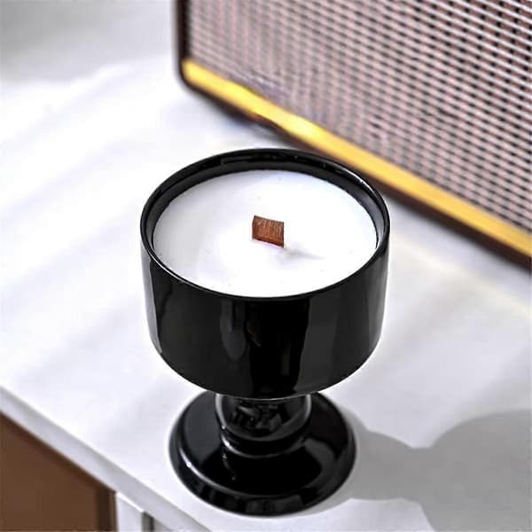 Aromaterapi Lys Højbenet Keramisk Kop - Elegant Design, Afslappende Aromaterapi