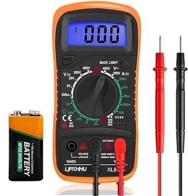 Digitalt multimeter Voltmeter Batterispenning Multi Tester Kontinuitet Ohm Volt Amp DC AC Strøm Motstand Dioder 2000 Teller Elektrisk Test Orange