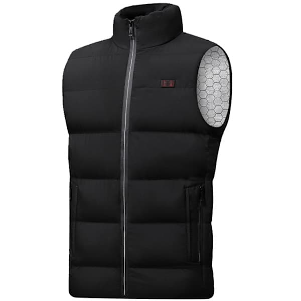 USB-lade varm vest eksklusive oppladbart batteri svart L Black L