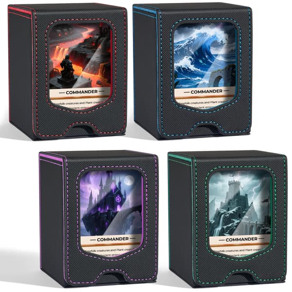 Magnetisk MTG Commander Deck Box Red/Black